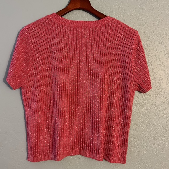 BFA CLASSICS Glitter Sparkle Short Sleeve Sweater XLP - Picture 7 of 7